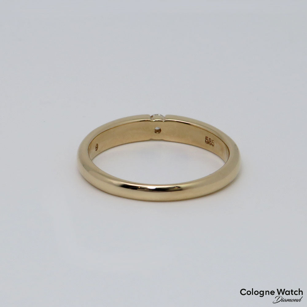 Ring Bandring mit ca. 0,10ct W-si Brillant in 585/14K Gelbgold Gr. 58