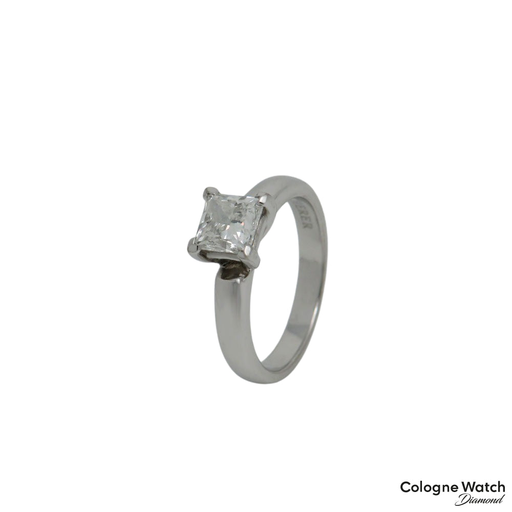 Bucherer Ring Solitärring mit 1,06ct F-vvs1 Diamant in 750/18K Weißgold Gr. 51
