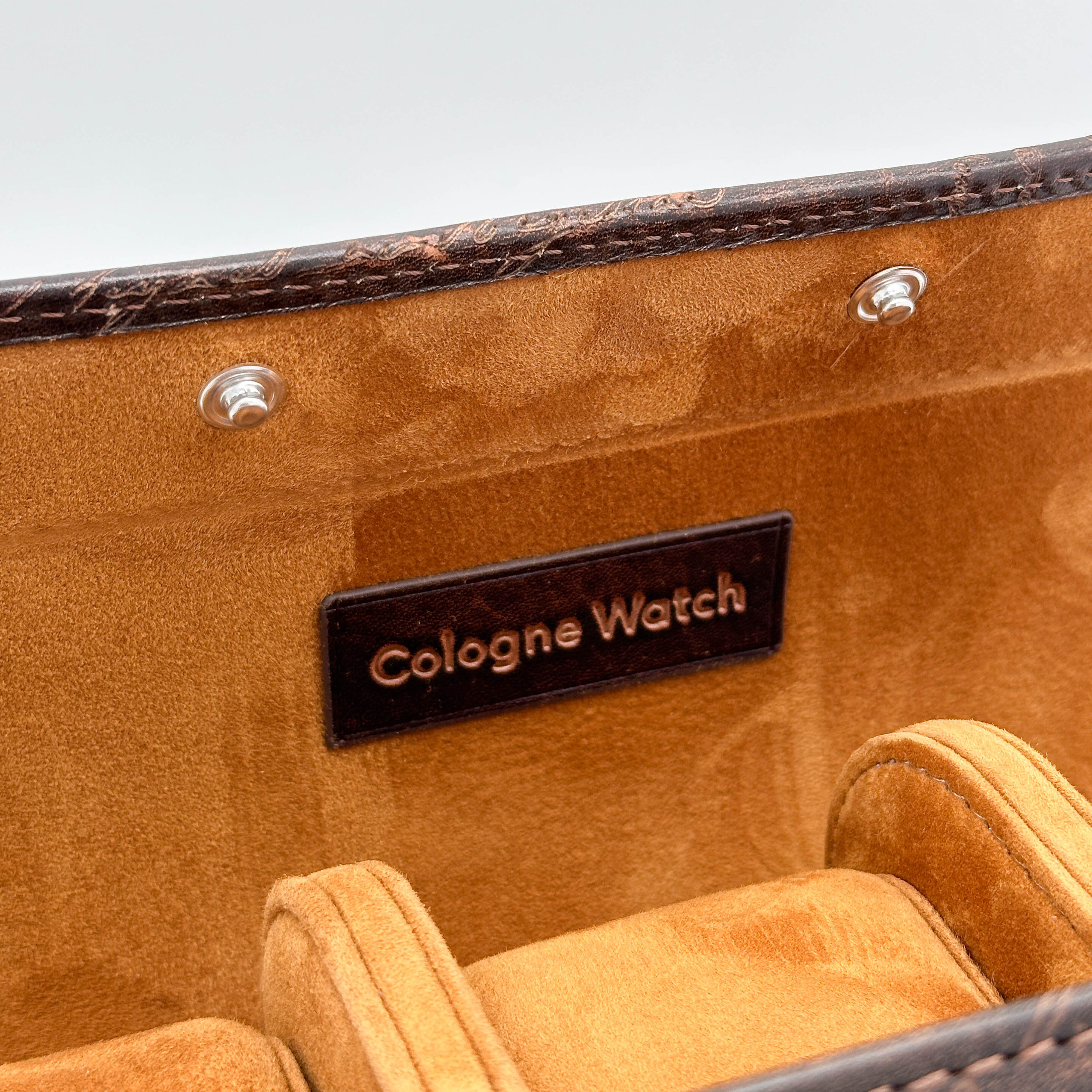 Watch Roll for 3 watches in Brown patina 