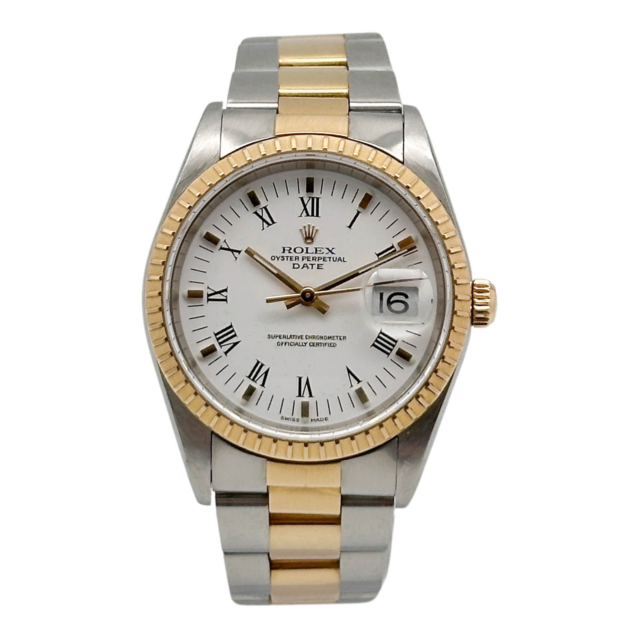 Rolex Oyster Perpetual Date Stahl/Gelbgold 15233