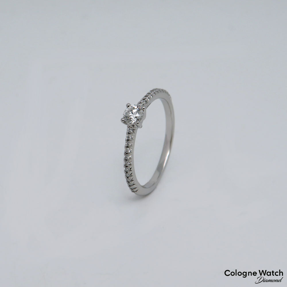 Tiffany & Co. Novo Ring Solitärring mit 0,25ct Brillant in 950`er Platin Gr. 50