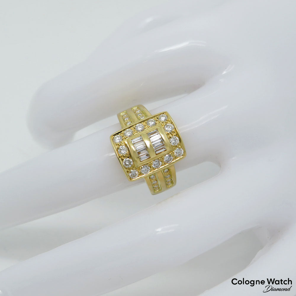 Ring mit ca. 1,14ct TW-vsi Diamant in 750/18K Gelbgold Gr. 51