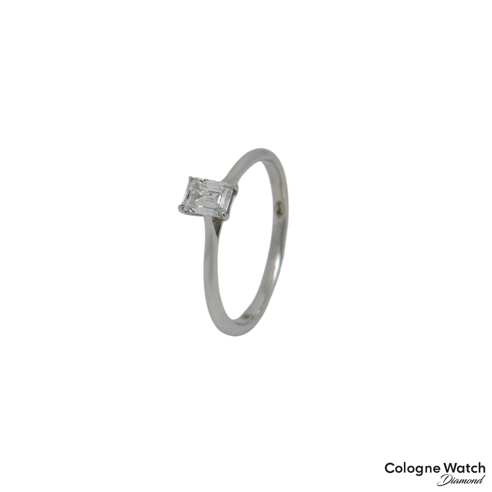 Ring Solitärring mit 0,40ct F-si Diamant in 750/18K Weißgold Gr. 54