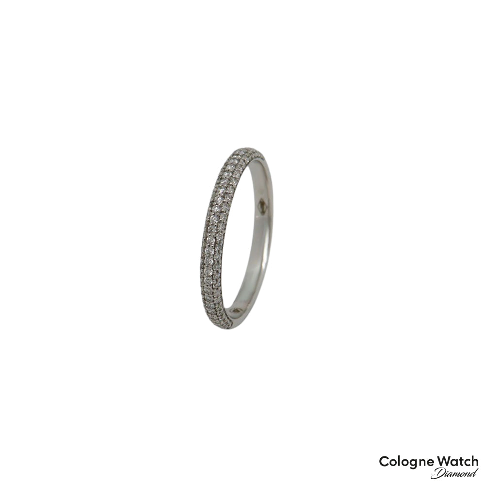 Ring Halbmemoirering mit 0,29ct F-G/si Brillant in 750/18K Weißgold Gr. 54