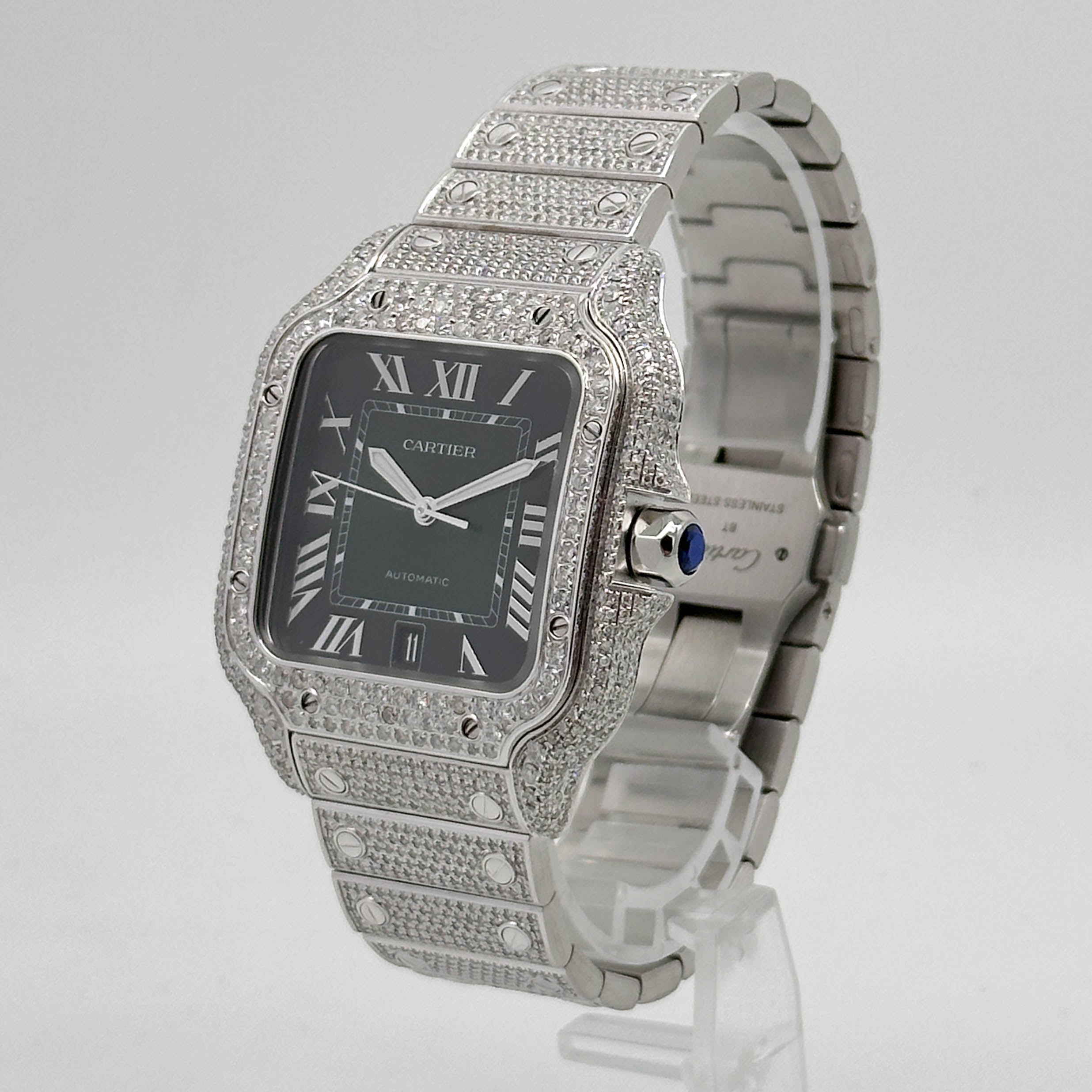 Cartier Santos Stahl Iced Out WSSA0062 - 2024