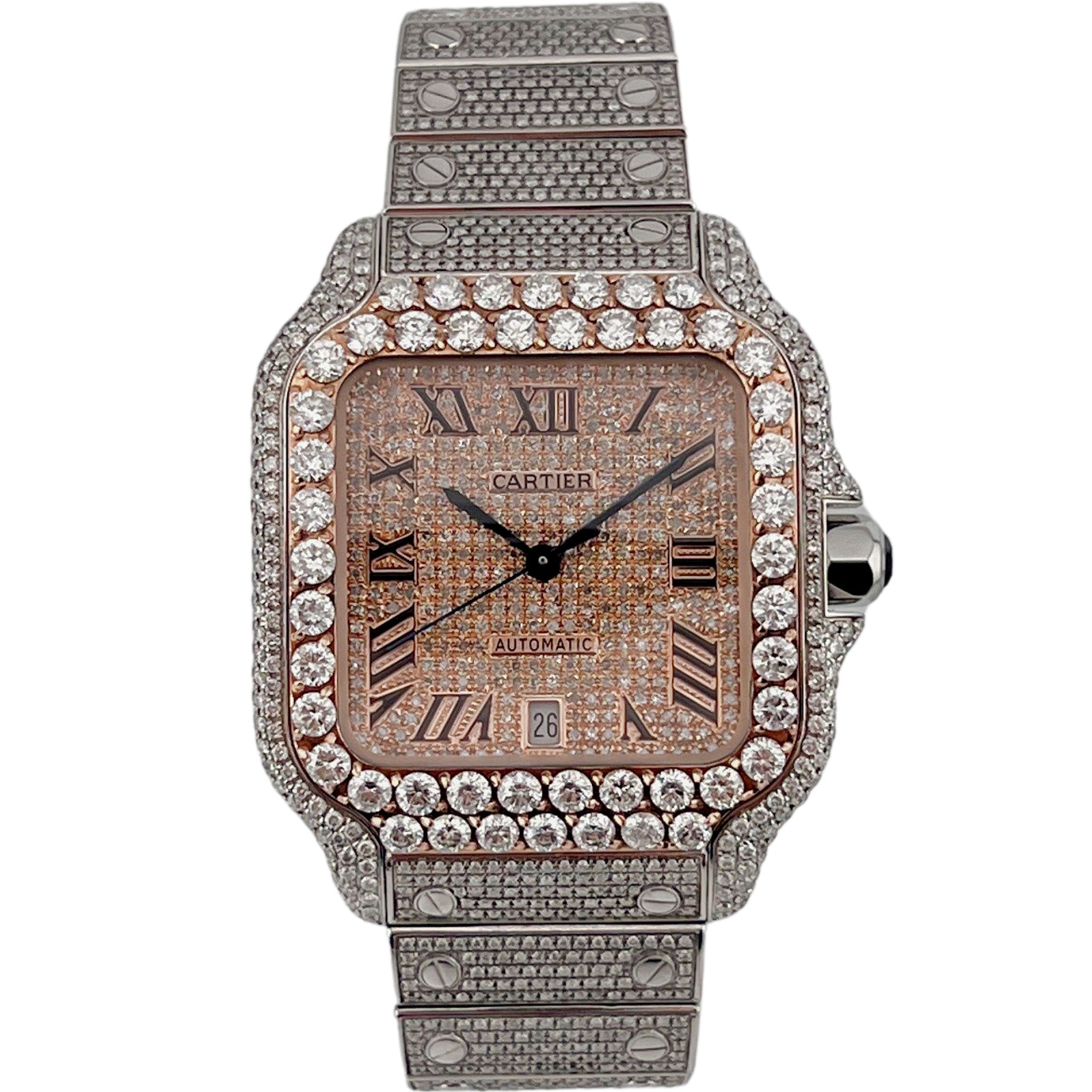 Cartier Santos Large - WSSA0009 Iced Out
