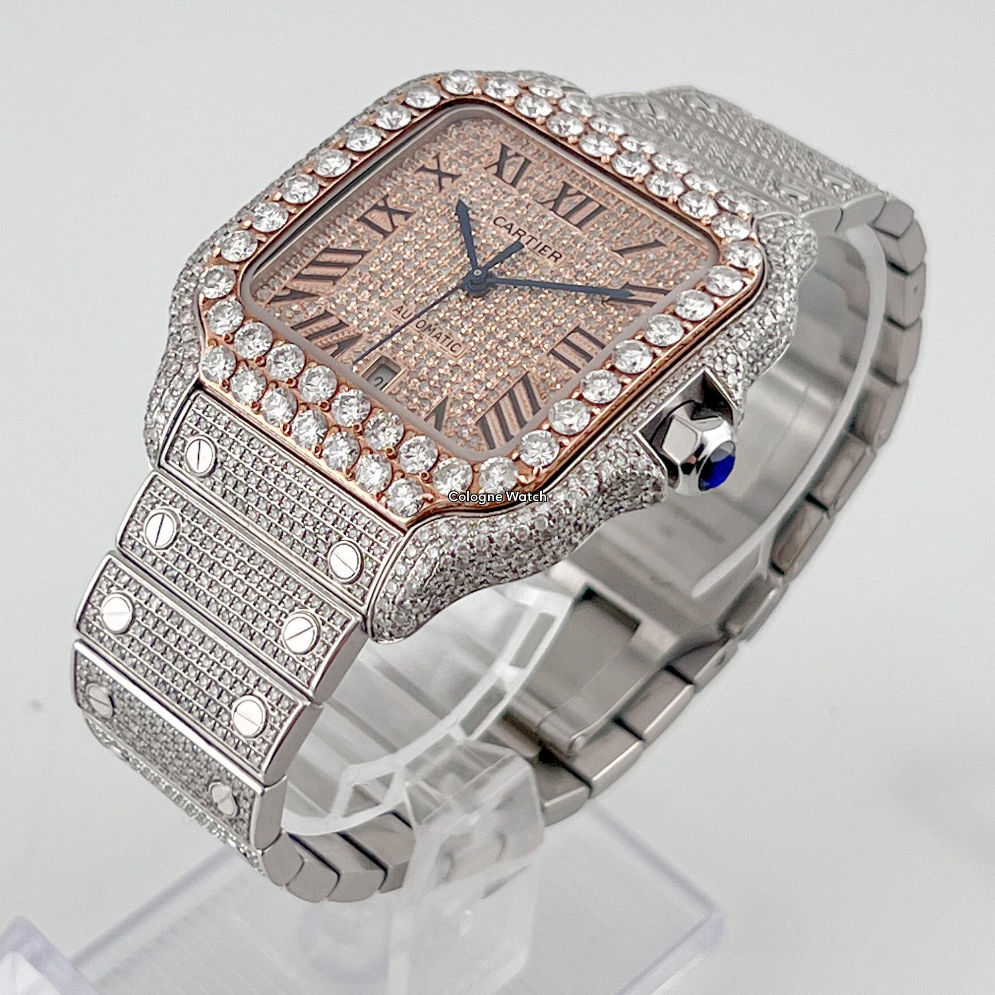 Cartier Santos Large - WSSA0009 Iced Out