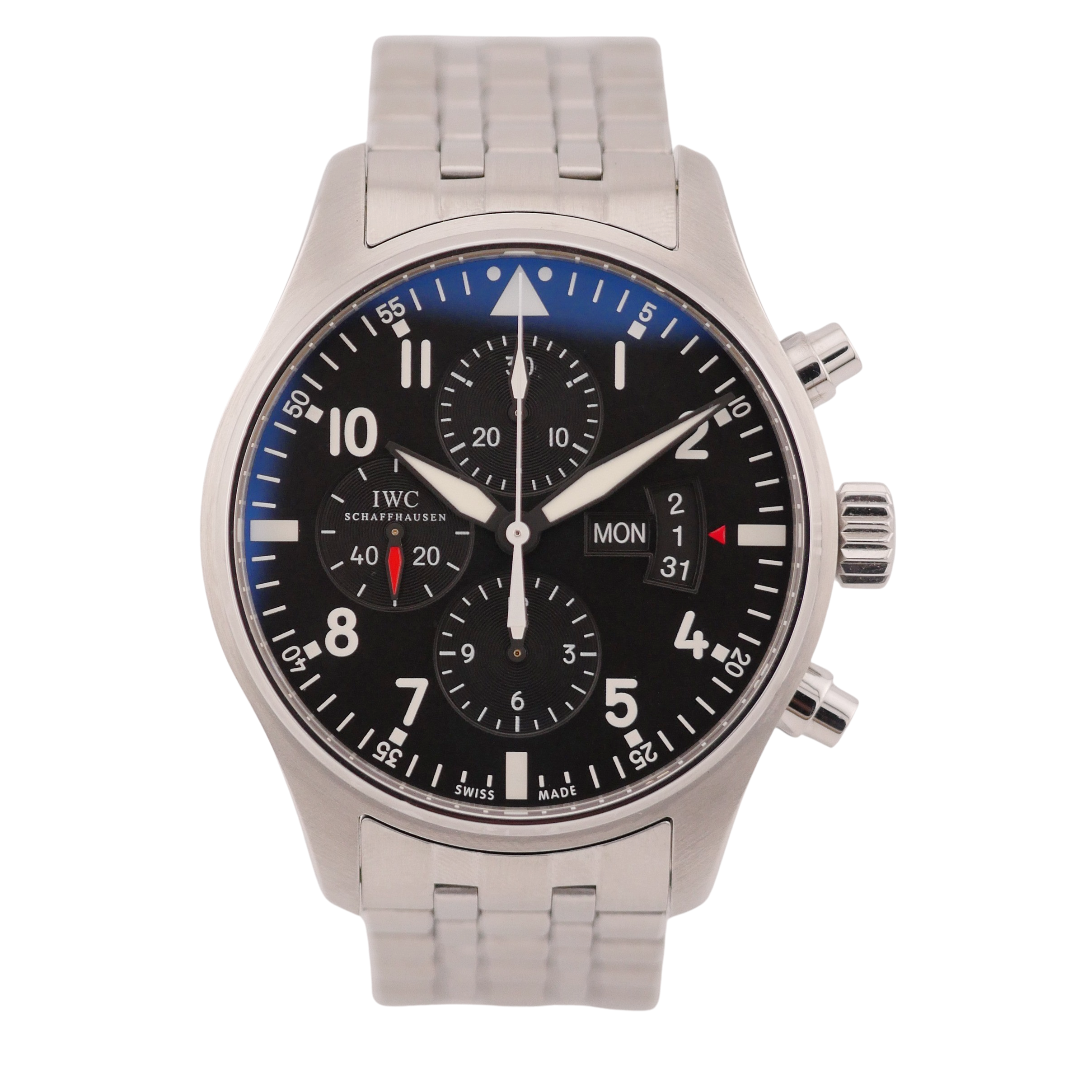 IWC Fliegeruhr Chronohgraph Stahl IW377704 - 2015