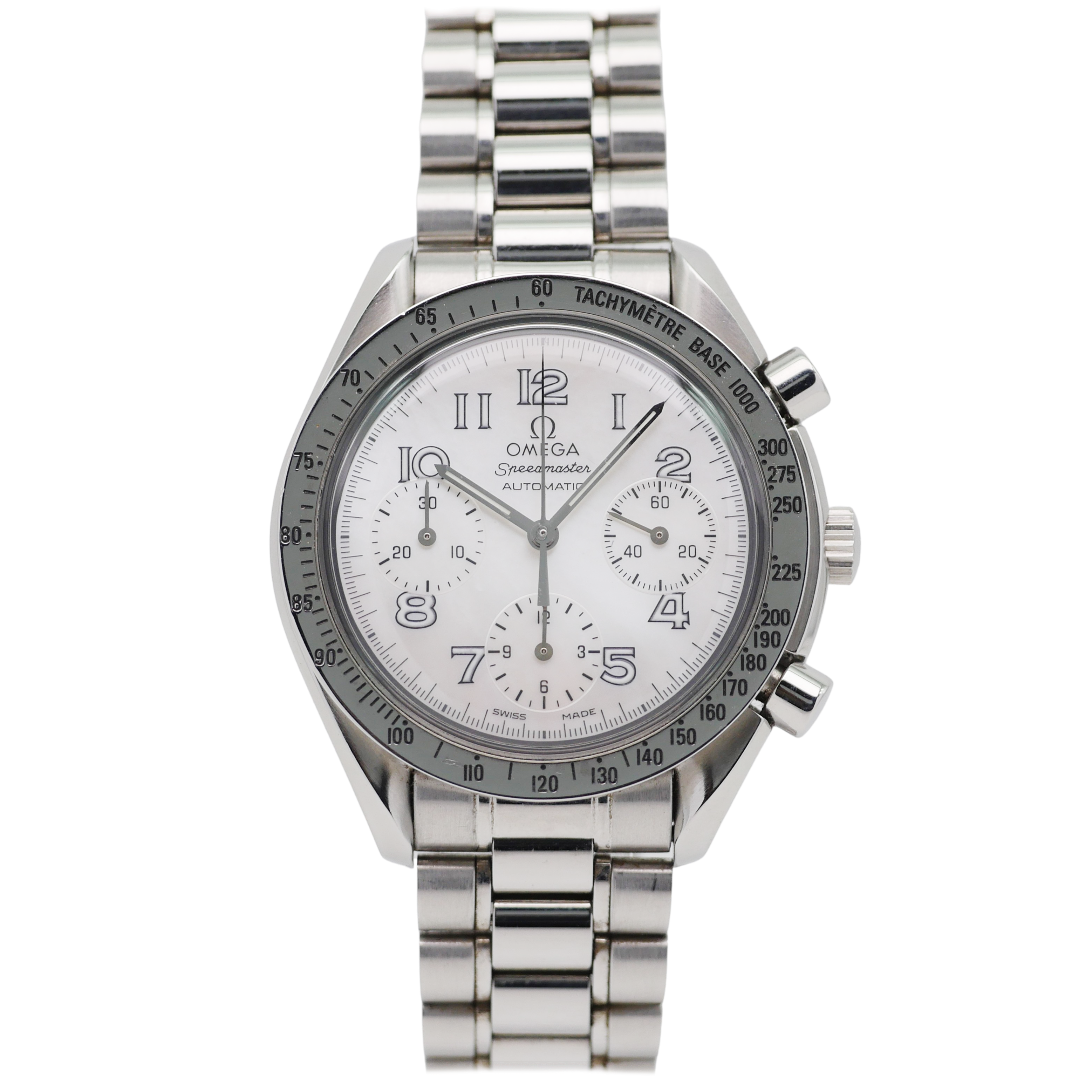 Speedmaster reduced white dial on sale