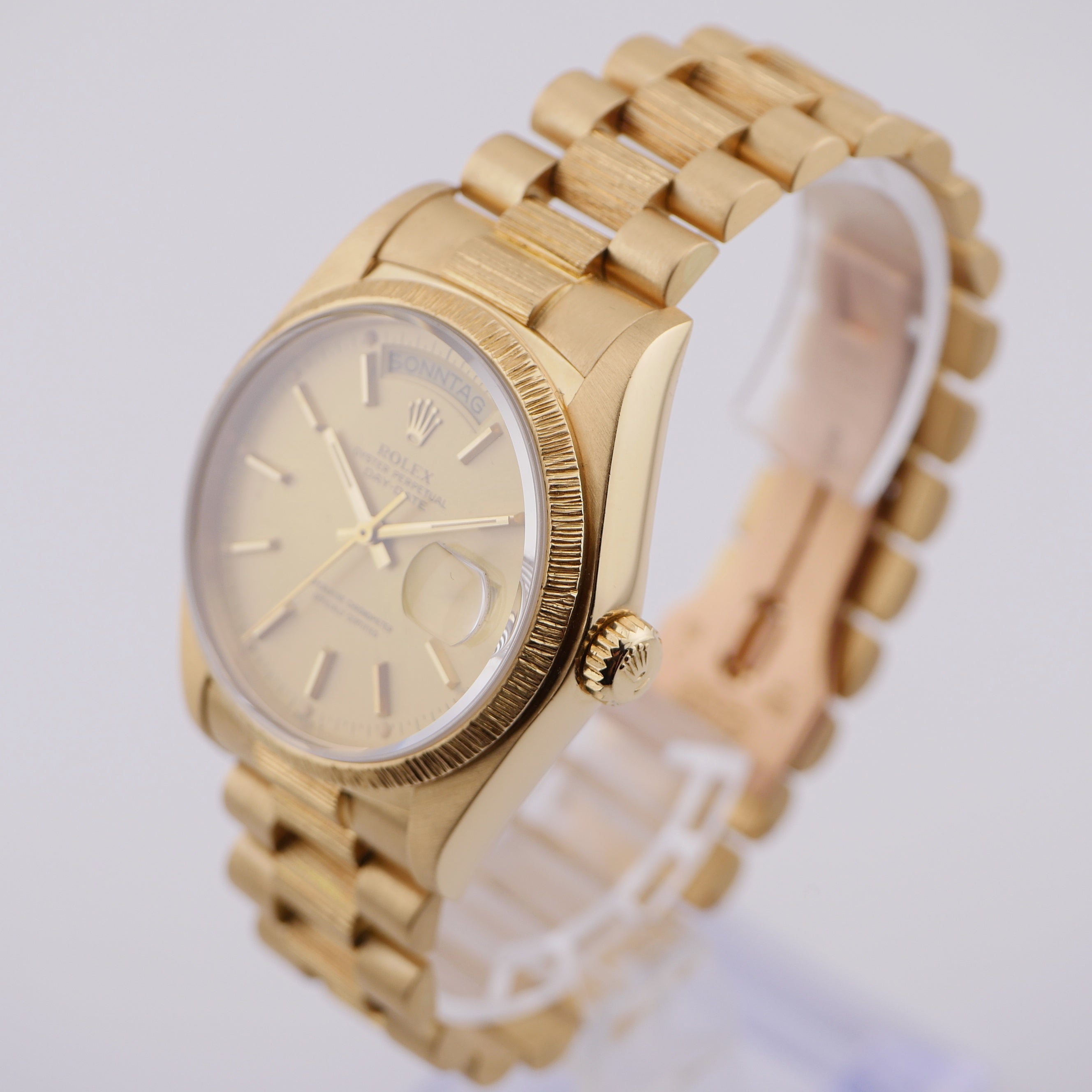 Rolex Day-Date 36 "Borke" 18078 Gelbgold - 1980