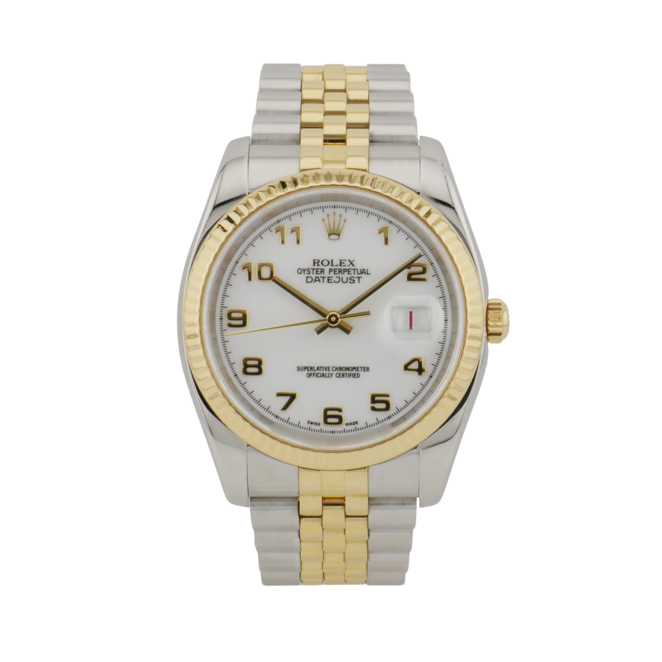 Rolex Datejust 36mm Stahl / Gelbgold 116233 - 2004 "Rolex Service-Card 12/2022"