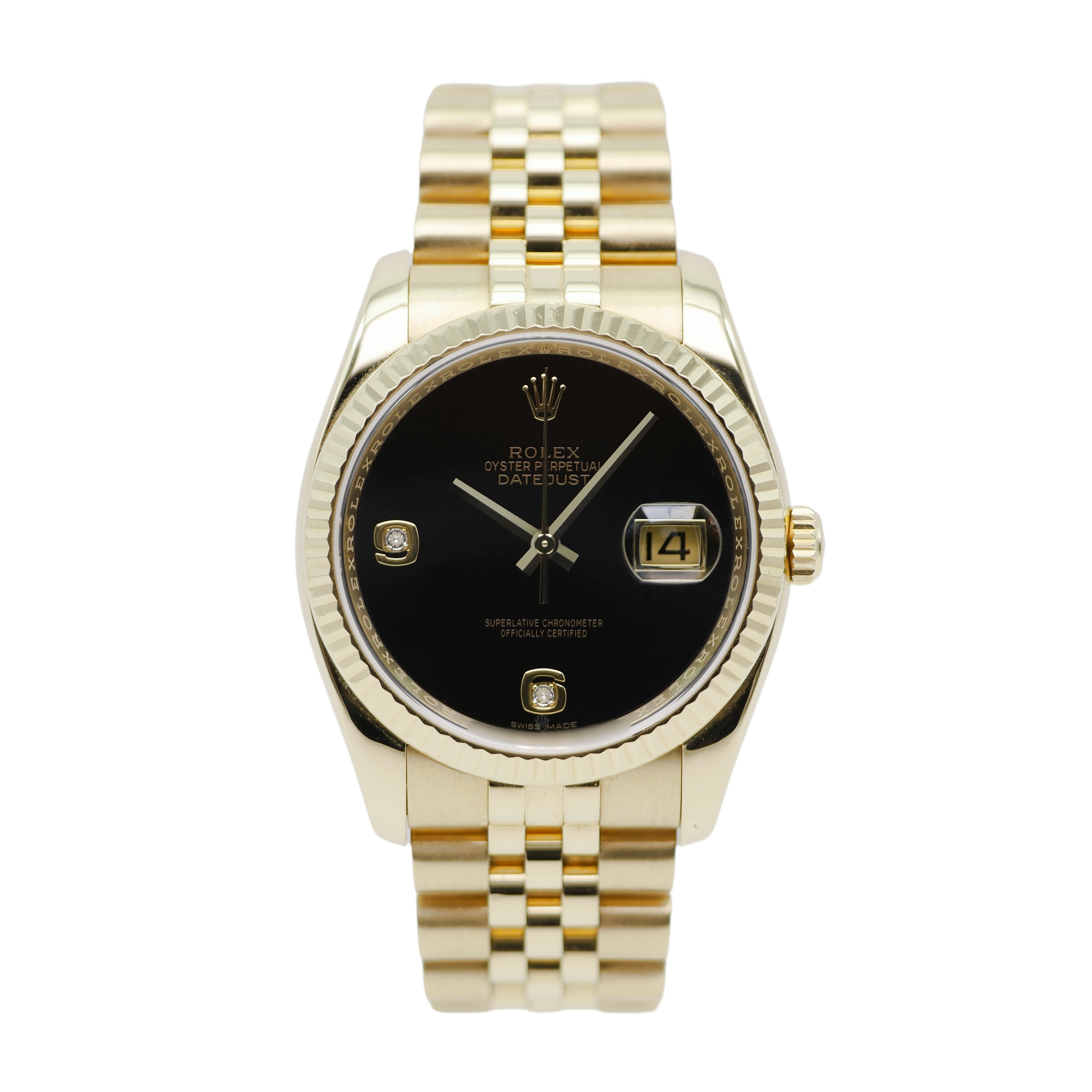 Rolex Datejust 36 Gelbgold "Onyx Dial" 116238 - 2009