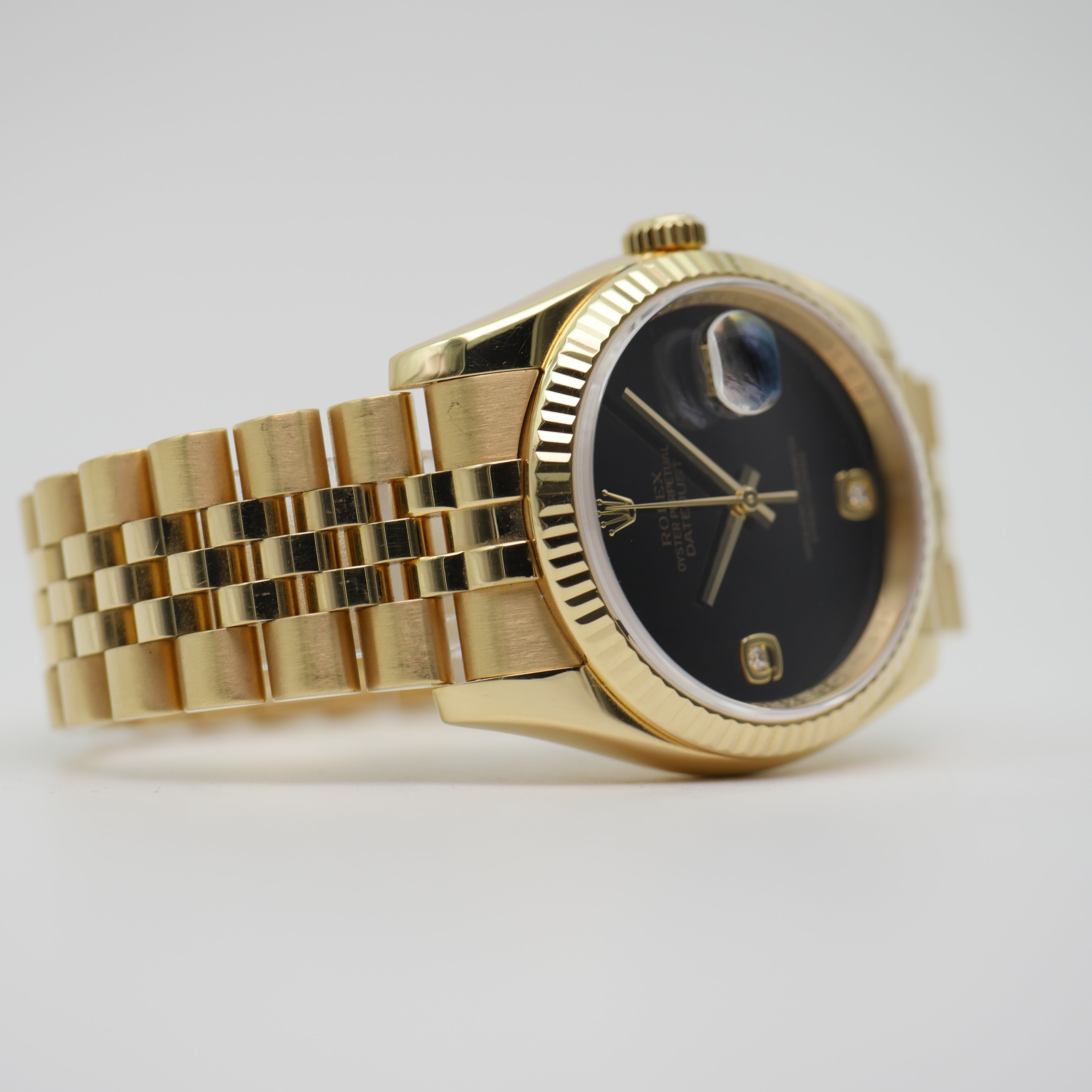 Rolex Datejust 36 Gelbgold "Onyx Dial" 116238 - 2009