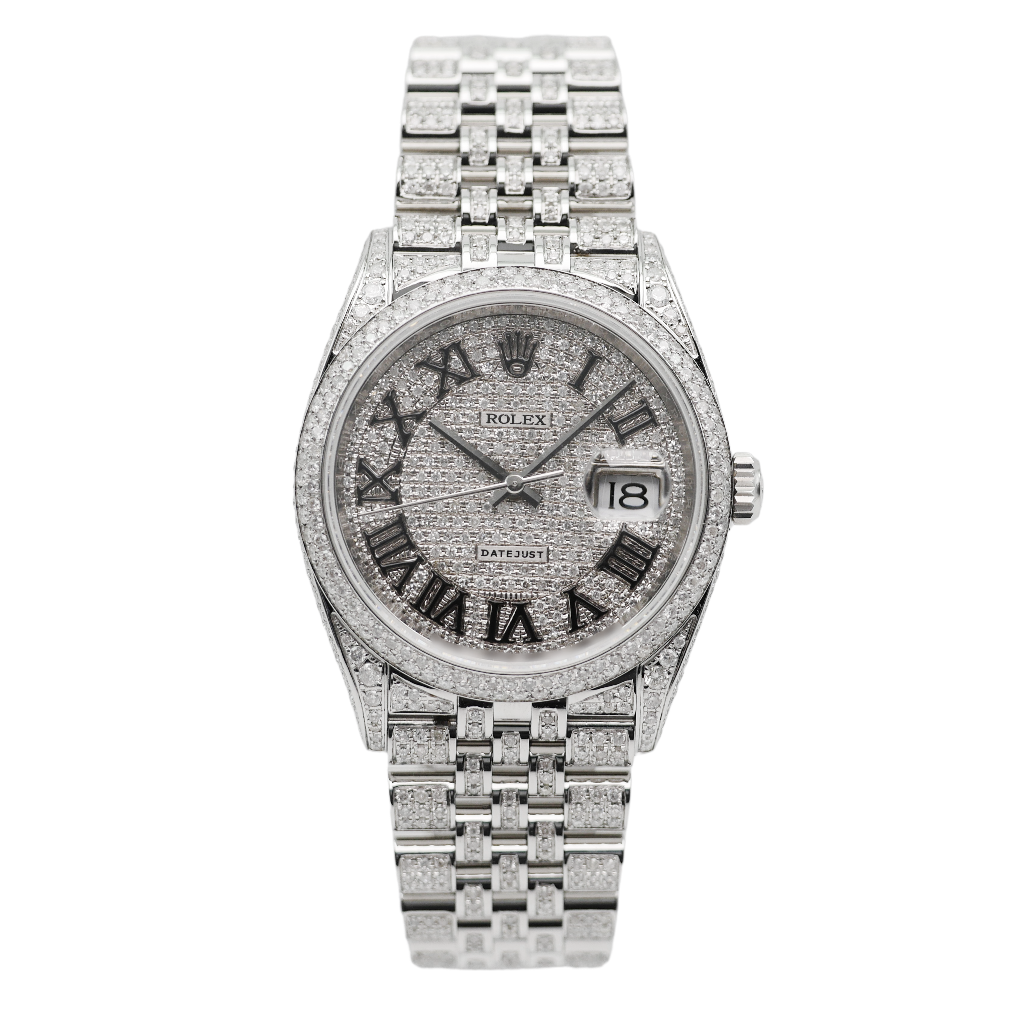 Rolex Datejust 36 Stahl / Iced Out 126200 - 2023