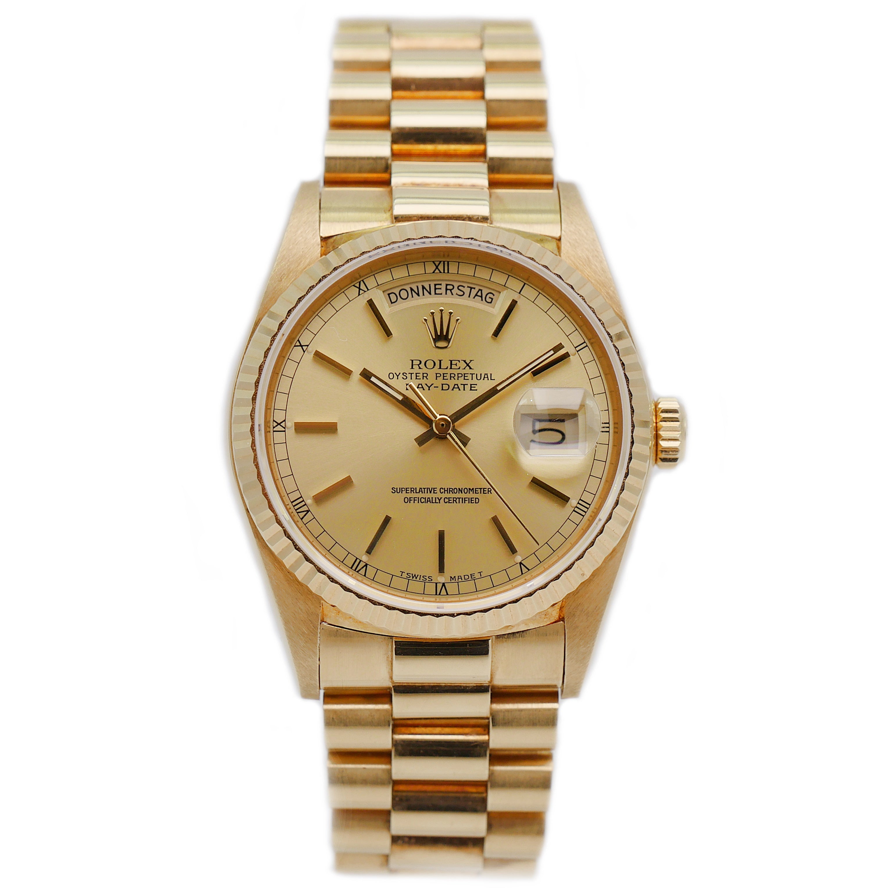 Rolex Day-Date 36 Gelbgold 18038 -1988 ROLEX SERVICE 2026