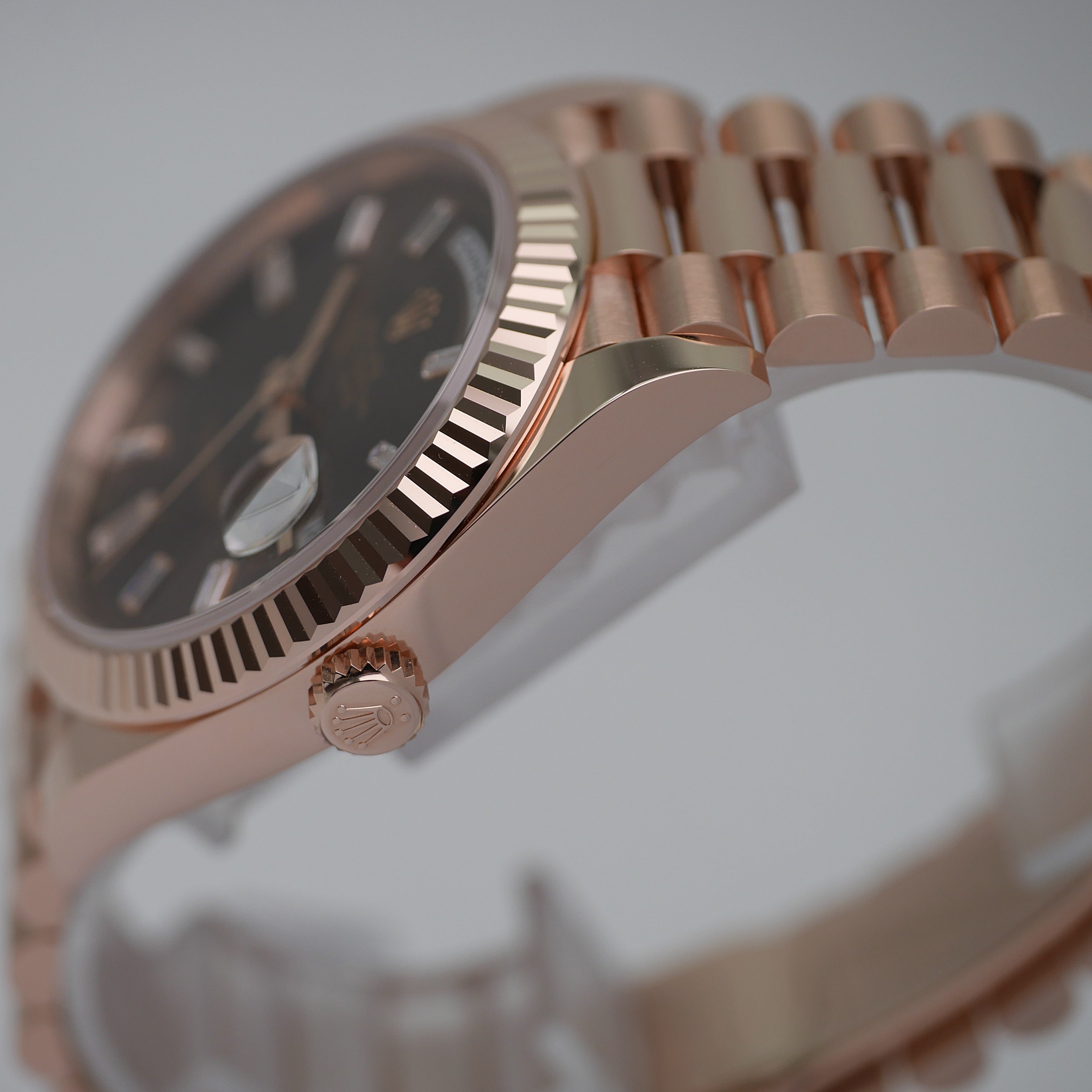 Rolex Day-Date 40 228235 - 2017 Chocolate Baguette Dial