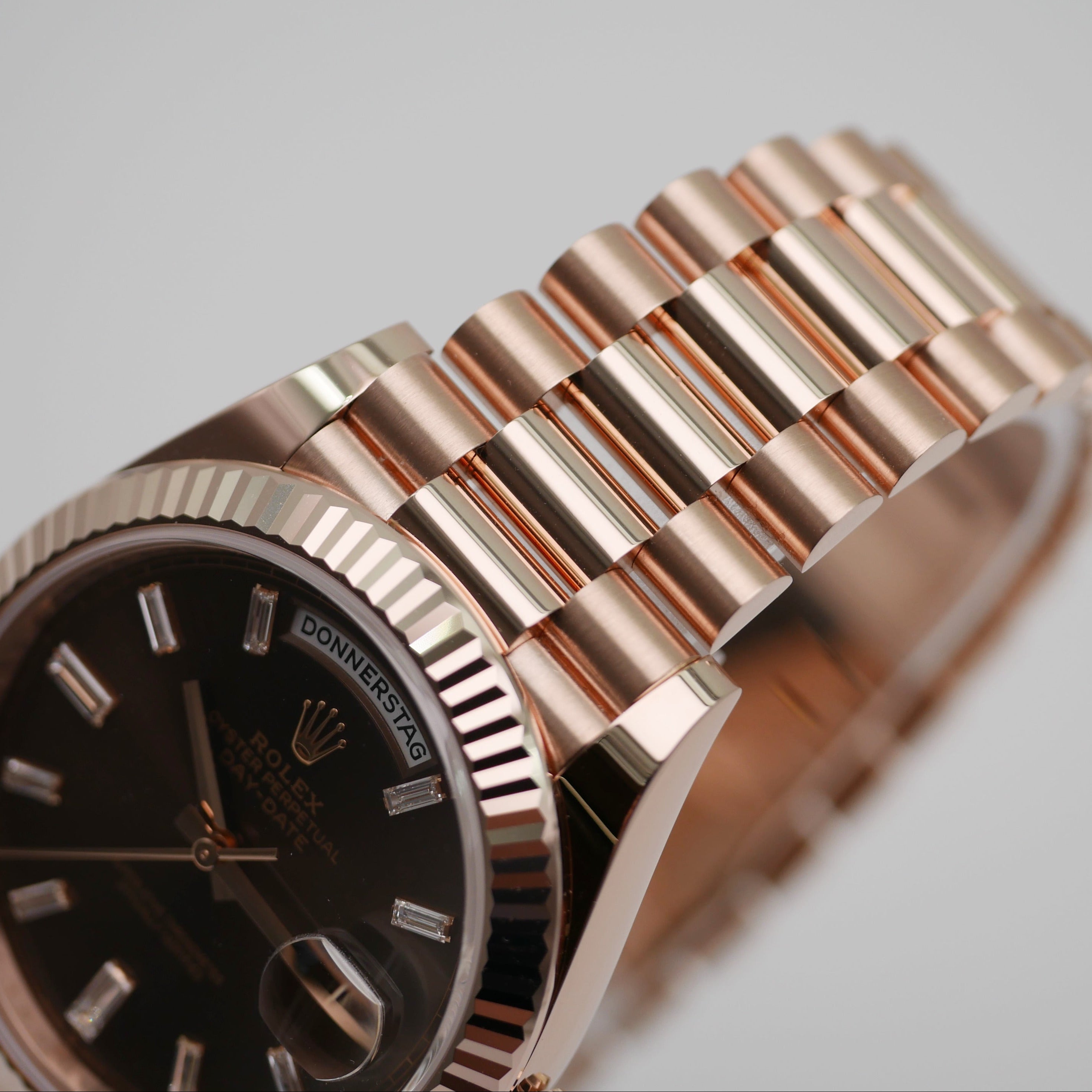 Rolex Day-Date 40 228235 - 2017 Chocolate Baguette Dial