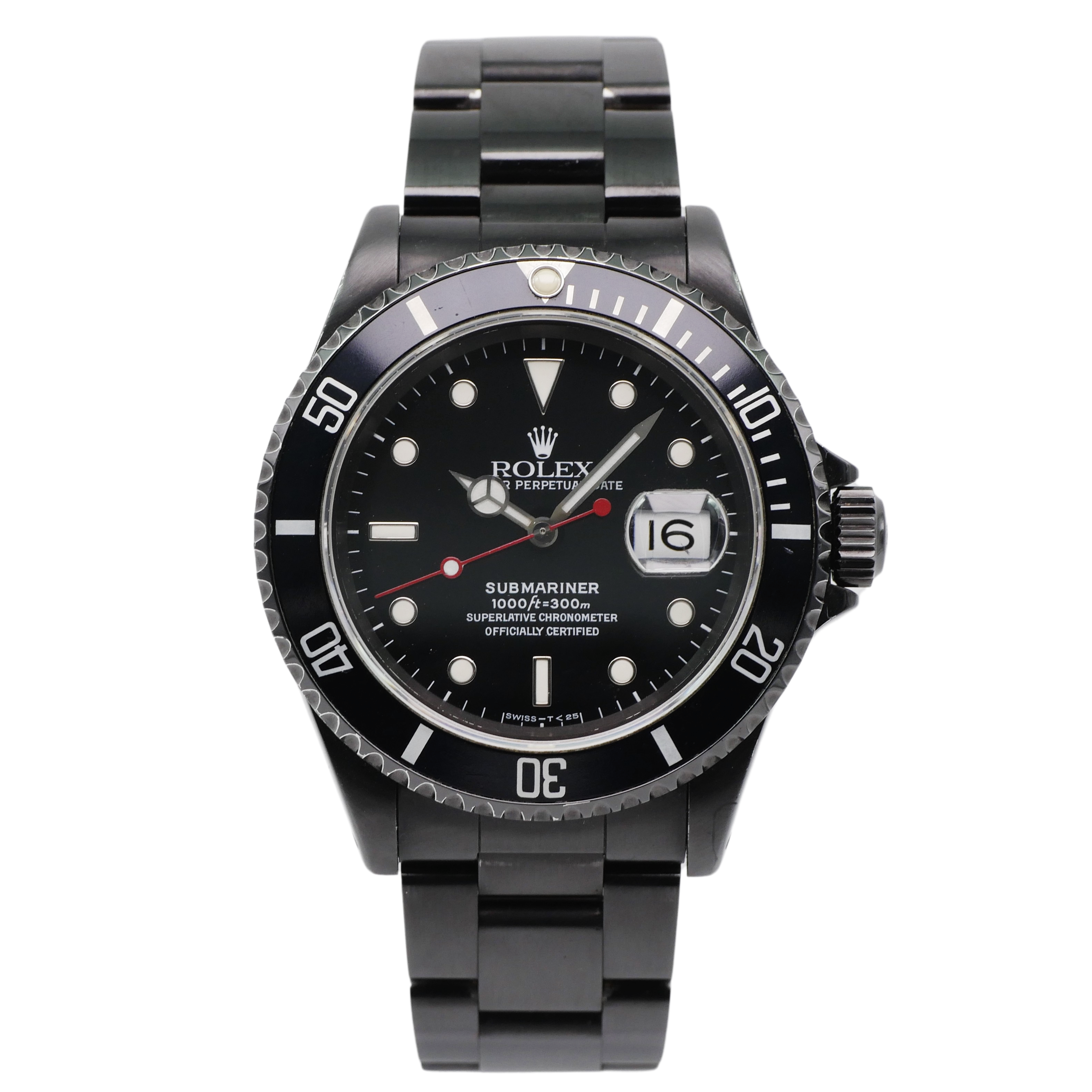 Rolex Submariner Date Stahl geschwärzt 16610 - 1991