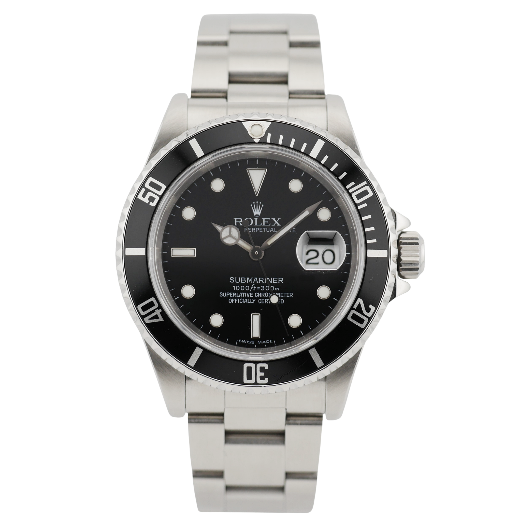 Rolex Submariner Date Stahl 16610 - 1991 - Rolex Service Papiere von 2020