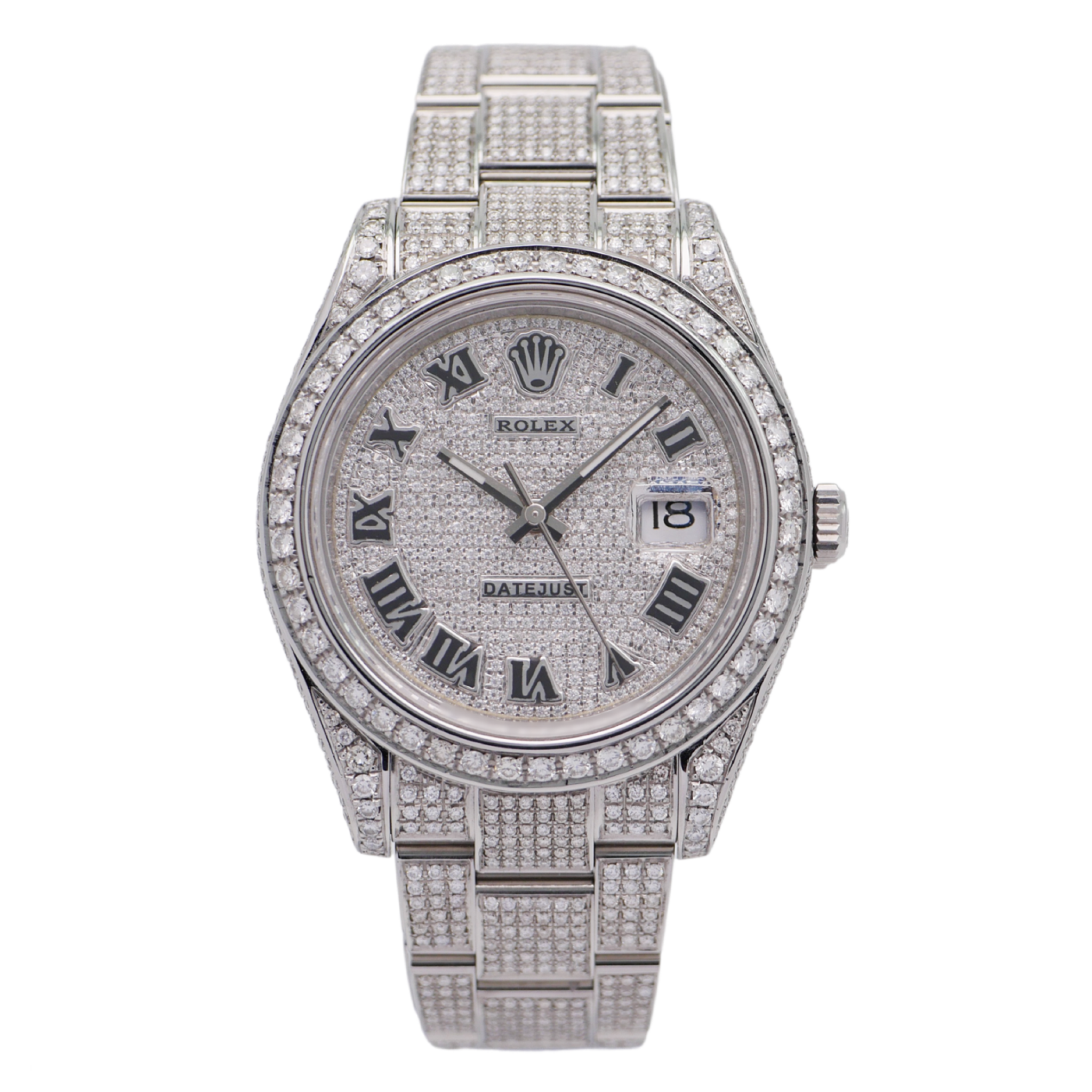 Rolex Datejust II Iced Out Stahl 116300