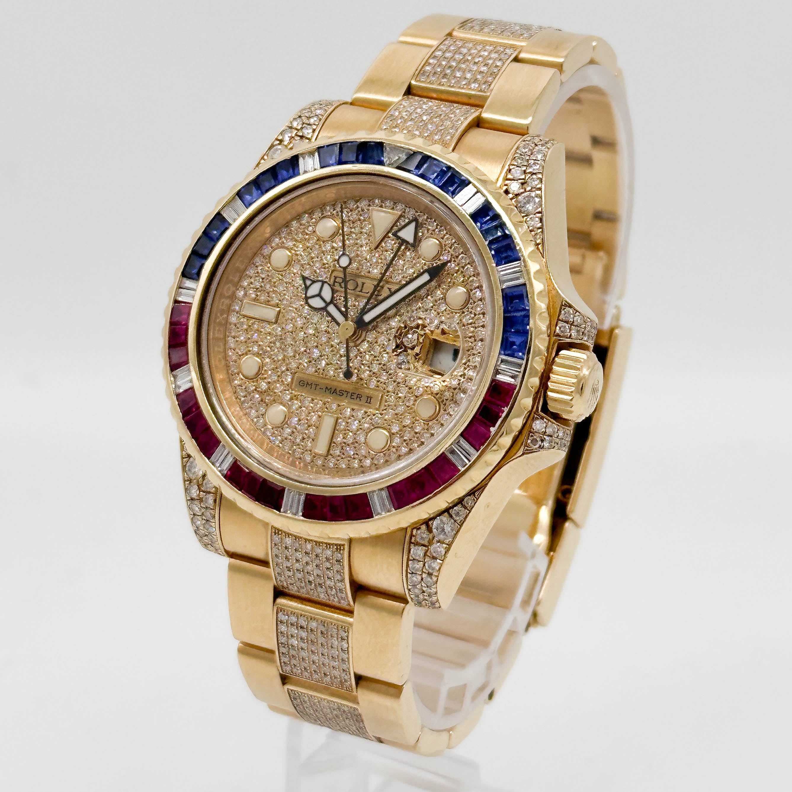 Rolex GMT-Master II Iced Out Gelbgold 116718LN - 2014
