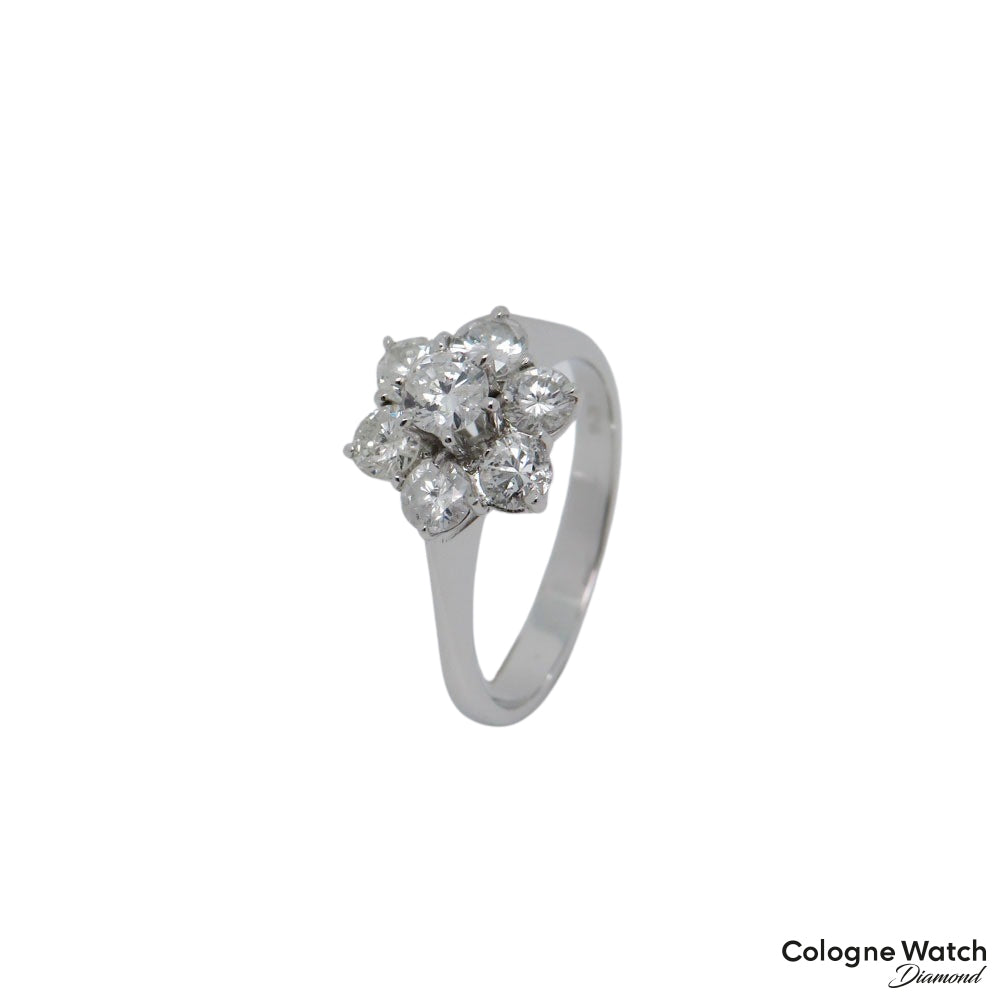 Ring mit ca. 0,80ct W-p1 Brillant in 750/18K Weißgold Gr. 52