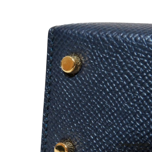 Hermès Kelly II 20 Sellier Veau Epsom Bleu Indigo mit Gold Beschlägen
