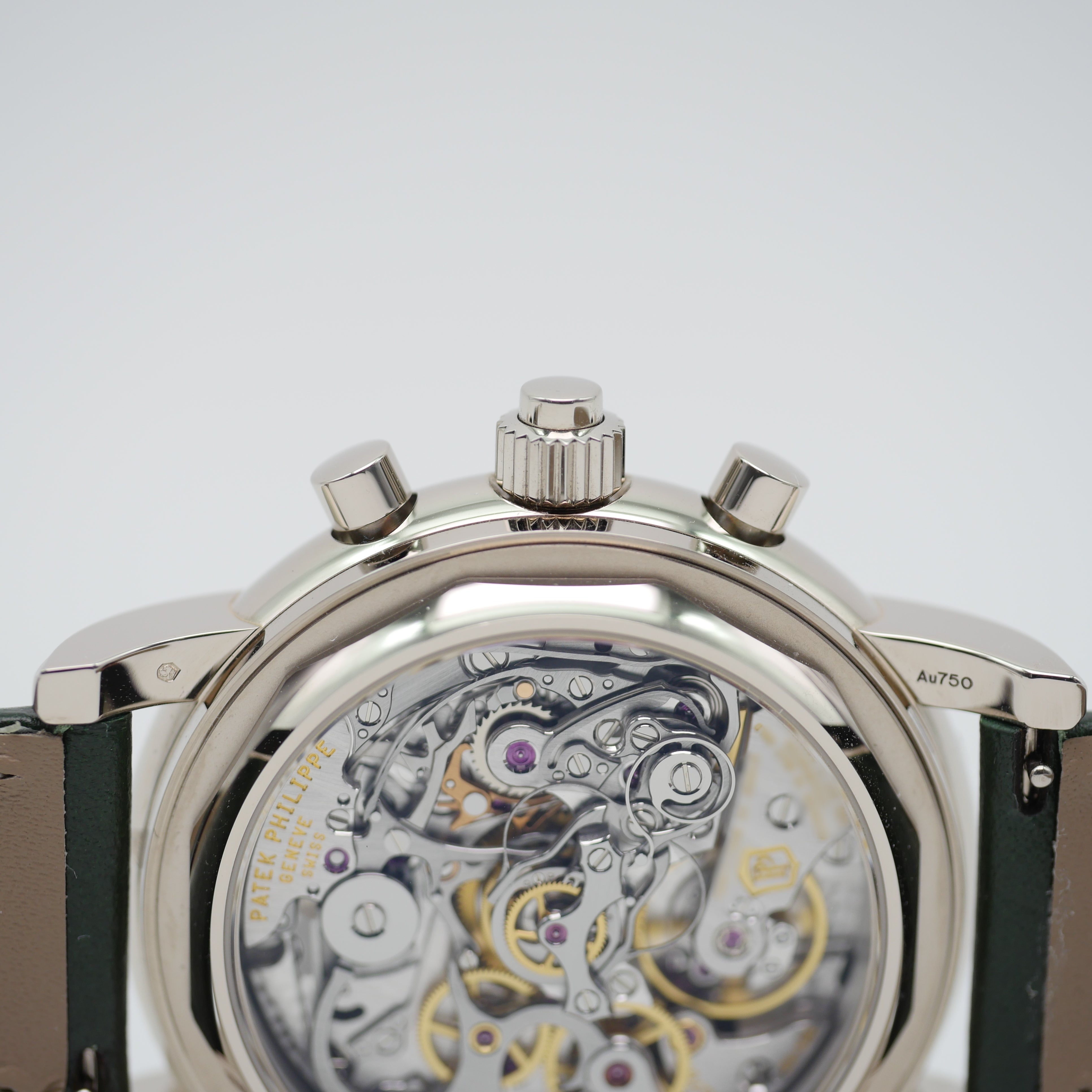 Patek Philippe Perpetual Calendar Split Second Chronograph Weißgold- 5204G-011