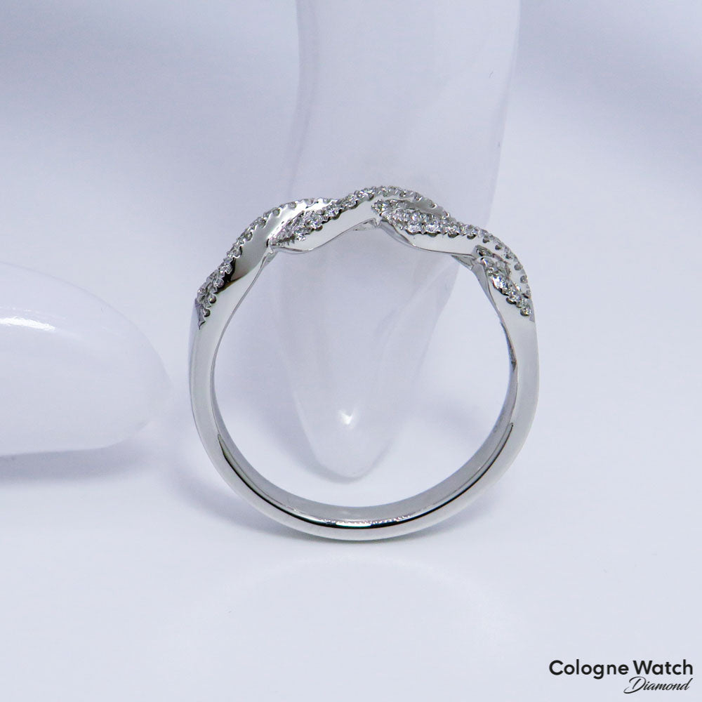 Ring mit 0,27ct G-VS Diamant in 750/18K Weißgold Gr. 54