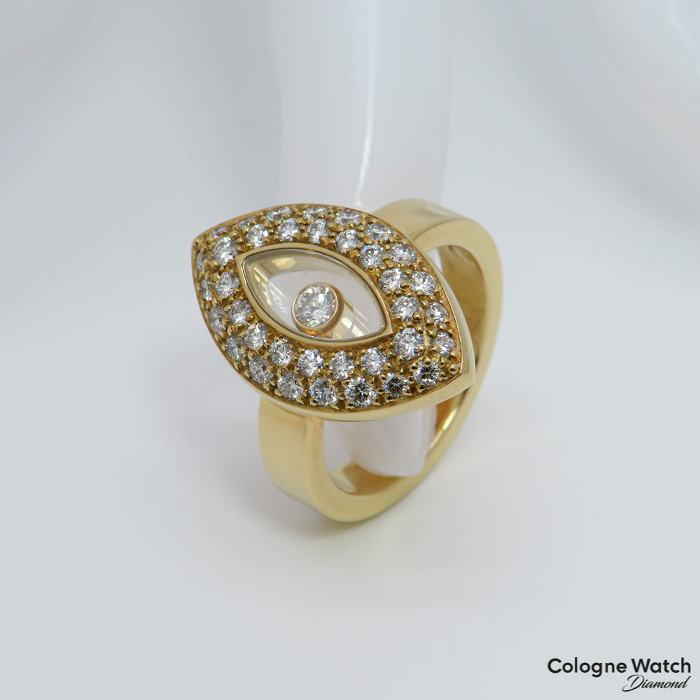 Chopard Happy Diamond Ring mit 0,84ct Brillant in 750/18K Gelbgold Gr. 53