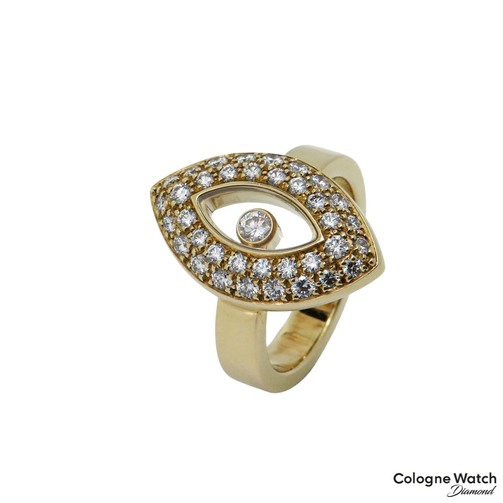 Chopard Happy Diamond Ring mit 0,84ct Brillant in 750/18K Gelbgold Gr. 53