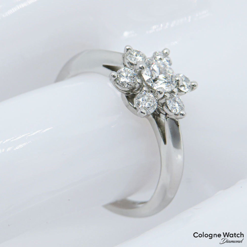 Tiffany & Co. Ring mit 0,40ct TW-vsi Brillant in 900`er Platin Gr. 48