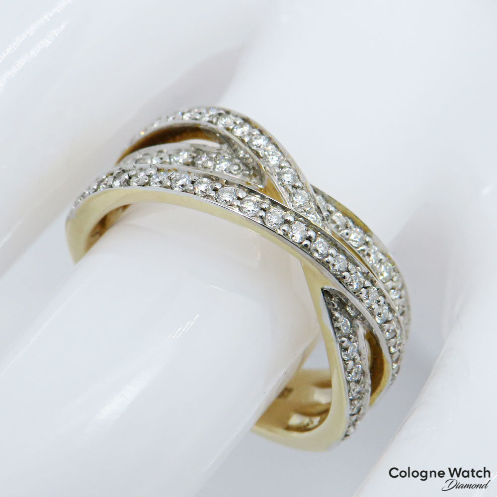 Ring mit 0,44ct W-si Brillant in 585/14K Weiß-/Gelbgold Gr. 54